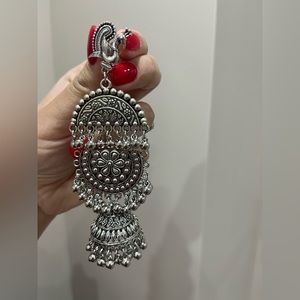 Oxidized silver earrings